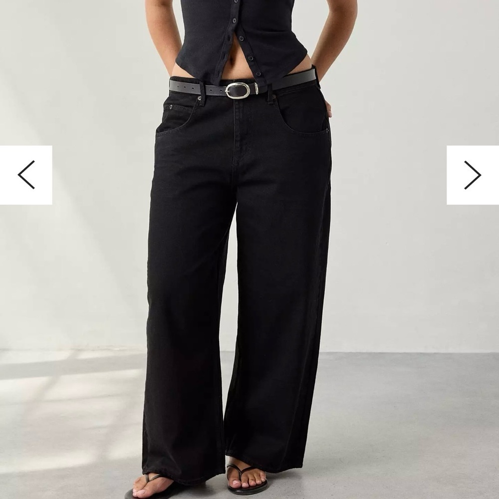 BDG Black Denim JAVA BAGGY LOW RISE JEANS SIZE 34W nwt
